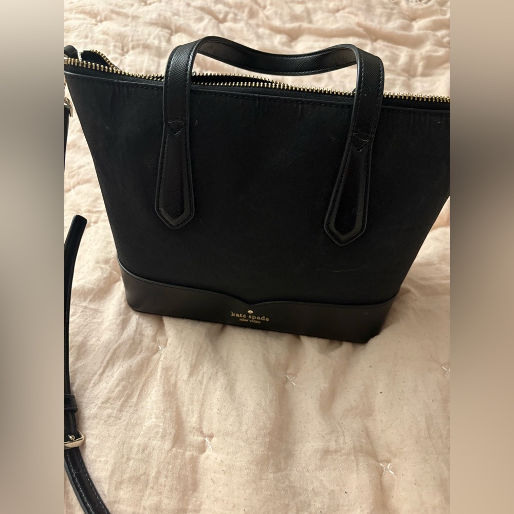 Kate Spade Lola Glitter Small Black Satchel Crossbody - Picture 8 of 12
